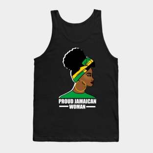 Proud Afro Jamaican Woman, Jamaica Flag Tank Top